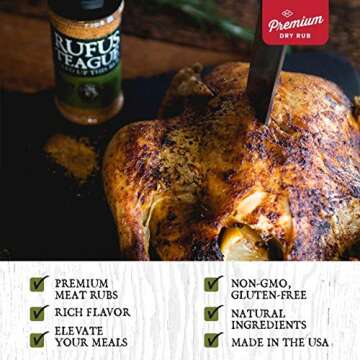 Rufus Teague Premium Meat Rub - 6.5oz BBQ Flavor