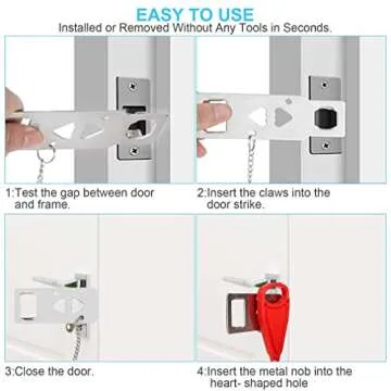 Portable Esimple Travel Door Lock for Enhanced Security
