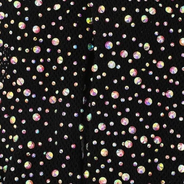 High Waist Rhinestone Fishnet Tights for Parties