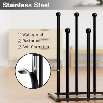 Pickpiff Free Standing Boot Rack for 6 Pairs