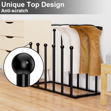 Pickpiff Free Standing Boot Rack for 6 Pairs
