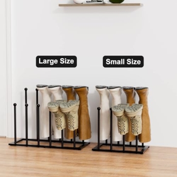 Pickpiff Free Standing Boot Rack for 6 Pairs