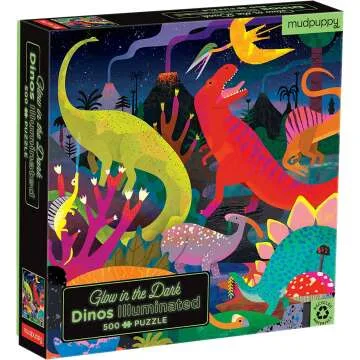 Glow in the Dark Dinosaurs Puzzle for Family Fun