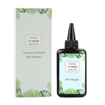 Miraclekoo Upgraded UV Resin Clear Hard, UV Epoxy Resin Transparent Fast Curing UV Glue Solar Cure R...