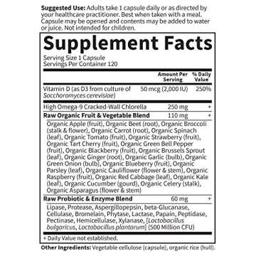 Garden Of Life D3 Whole Food Vitamin Supplement 2000 IU