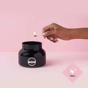 Capri Blue Candle - 19 Oz (4 Pack) - Volcano - Black