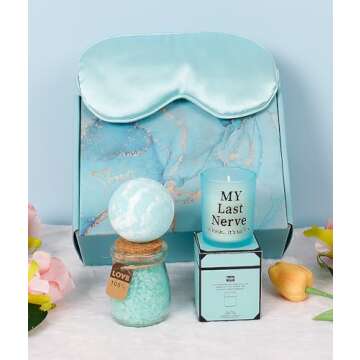 Birthday Gifts for Women Mom Christmas Gifts, Relaxing Spa Gift Basket Appreciation Gift for Her Christmas Gifts for Wife Sister Gifts Best friend Tumbler Candle Gift Set