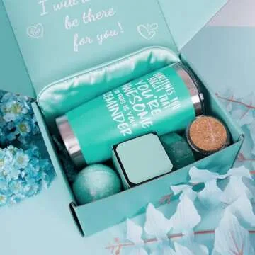 Birthday Gifts for Women Mom Christmas Gifts, Relaxing Spa Gift Basket Appreciation Gift for Her Christmas Gifts for Wife Sister Gifts Best friend Tumbler Candle Gift Set