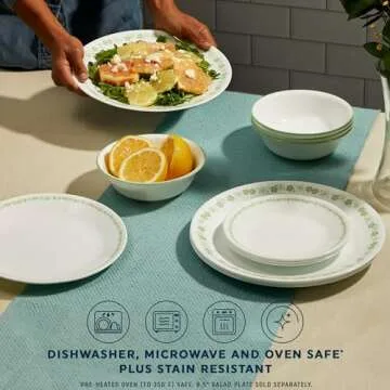 Corelle Vitrelle 18 Piece Dinnerware Set for Stylish Dining