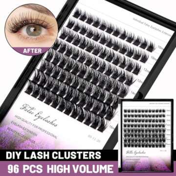 Dedila 96pcs Mixed Drama Cluster False Eyelashes for All Occasions