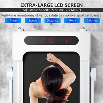 Goplus 3-in-1 Treadmill with Large Desk for Home Office Use