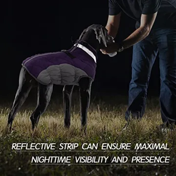 FUAMEY Waterproof Dog Winter Coat with Built-in Harness