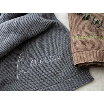 Custom Knit Baby Blanket with Name - Perfect Gift