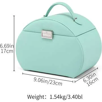 Vlando Half-Moon Jewelry Box for Girls - Green