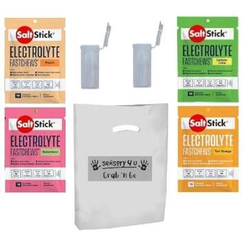 SENSORY4U Grab and Go Gift Set SaltStick with New Fastchews Flavors and Race Ready Tubes - Lemon Lim...
