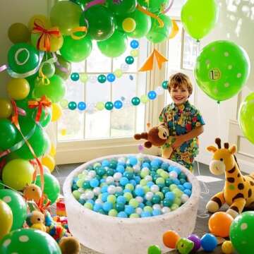 STARBOLO Ball Pit Balls - 100pcs Crush Proof Plastic Children's Toy Balls Macaron Ocean Balls Kids T...