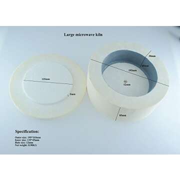 Extra Large Microwave Kiln Kit for DIY Glass Fusing 9pcs Set