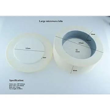 Extra Large Microwave Kiln Kit for DIY Glass Fusing 9pcs Set