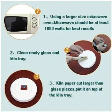 Extra Large Microwave Kiln Kit for DIY Glass Fusing 9pcs Set