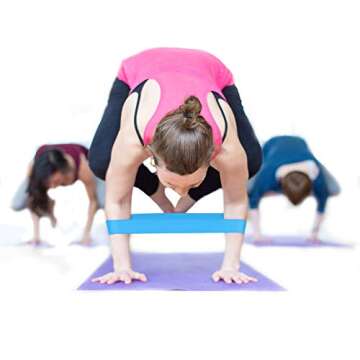 ERUW Resistance Bands, [Set of 5] Skin-Friendly Elastic Resistance Fitness Exercise Loop Bands with 5 Different Resistance Levels Ideal for Home, Gym, Yoga, Training