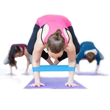 ERUW Resistance Bands, [Set of 5] Skin-Friendly Elastic Resistance Fitness Exercise Loop Bands with 5 Different Resistance Levels Ideal for Home, Gym, Yoga, Training