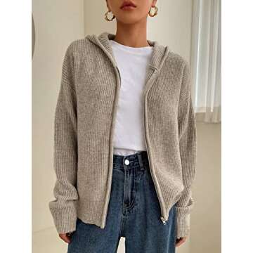 KAKIGO Long Sleeve Cropped Cardigan for Women - Stylish Comfort