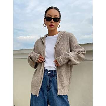 KAKIGO Long Sleeve Cropped Cardigan for Women - Stylish Comfort