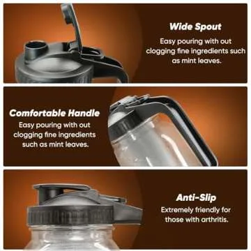 Cold Brew Coffee Maker Pitcher 64oz with Stainless Steel Filter