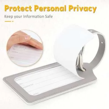 Travelambo Faux Leather Luggage Tags for Stylish Travel