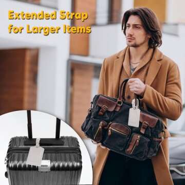 Travelambo Faux Leather Luggage Tags for Stylish Travel