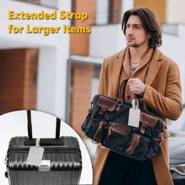 Travelambo Faux Leather Luggage Tags for Stylish Travel