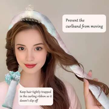 Toeah Satin Heatless Curling Set - Hair Rollers for Heatless Curls Heatless Hair Curlers & Hot Rolle...