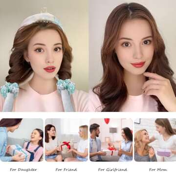 Toeah Satin Heatless Curling Set - Hair Rollers for Heatless Curls Heatless Hair Curlers & Hot Rollers Hair Curlers to Sleep in Heatless Curling Rod Headband Heatless Curler （Dream Nebula）