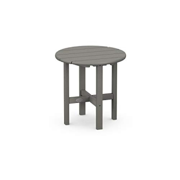 POLYWOOD RST18GY 18" Slate Grey Round Side Table