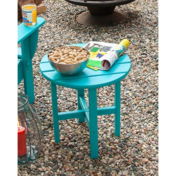 POLYWOOD RST18GY 18" Slate Grey Round Side Table