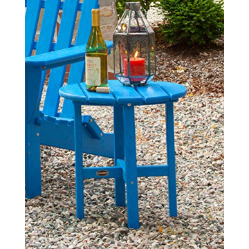 POLYWOOD RST18GY 18" Slate Grey Round Side Table