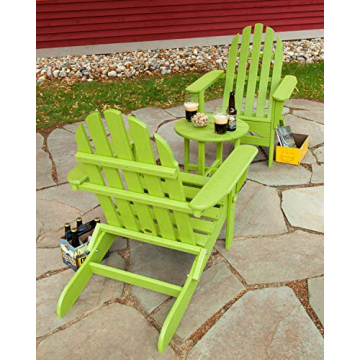 POLYWOOD RST18GY 18" Slate Grey Round Side Table