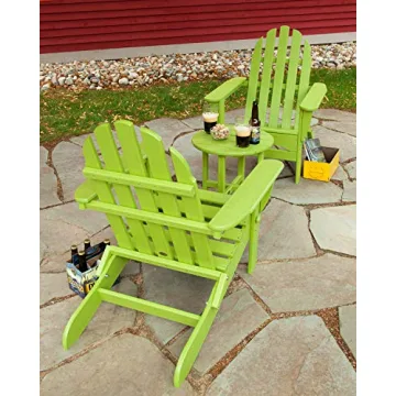 POLYWOOD RST18GY 18" Slate Grey Round Side Table