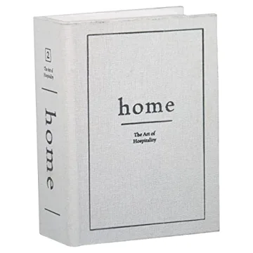 Charming White Faux Book Storage Box for Stylish Home Decor