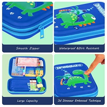 homicozy Cute Dinosaur Pencil Case Set for Kids