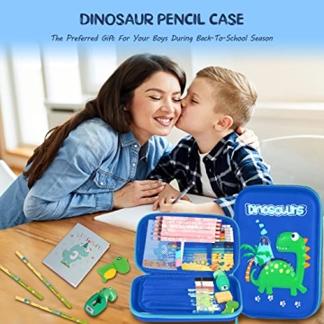 homicozy Cute Dinosaur Pencil Case Set for Kids
