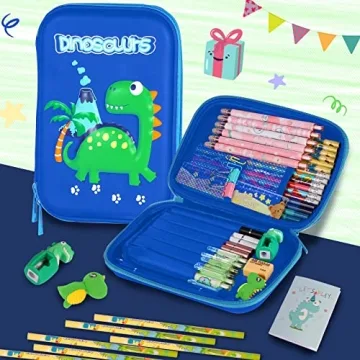 homicozy Cute Dinosaur Pencil Case Set for Kids