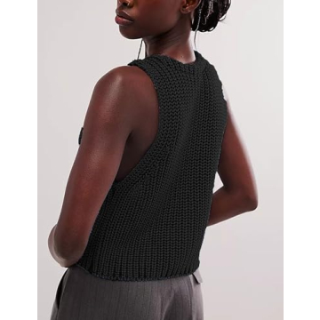 Korebow Casual V Neck Knit Vest for Women
