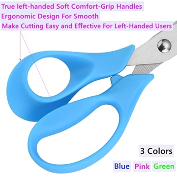 True Left-Handed Kids Scissors for Safe Crafting