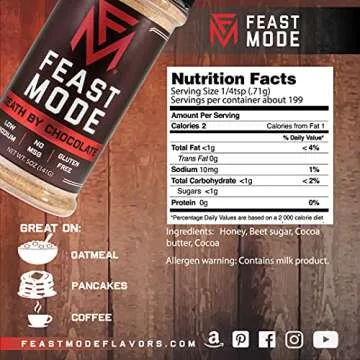 NEW! Death By Chocolate - Feast Mode Flavors - Low Sodium, No MSG, Gluten Free, All Natural, Meal Pr...