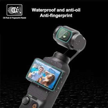 PULUZ Tempered Glass Screen Protector ( Lens Protector + Screen Protector ) for DJI Osmo Pocket 3, Electrostatic Adsorption, 2.5D round edges, 9H Hardness, 0.3mm Ultra-Thin, Touch Sensitive, Full