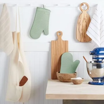 KitchenAid Ribbed Silicone Oven Mitt Set for Safe Cooking