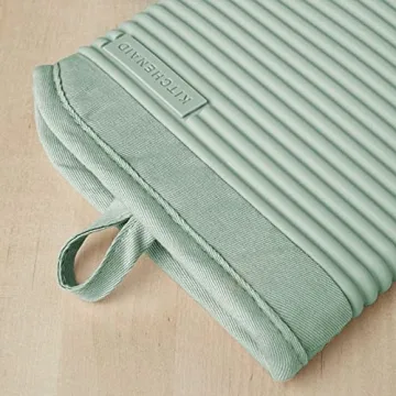 KitchenAid Ribbed Silicone Oven Mitt Set for Safe Cooking