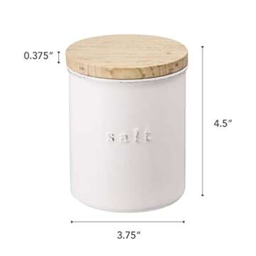 Yamazaki Home Tosca Ceramic Canister – Dry Food Kitchen Storage Container Organizer.,White