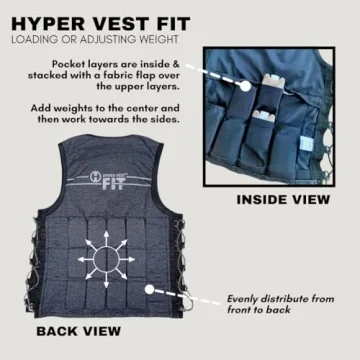 HYPERWEAR Hyper Vest FIT Weighted Vest for Women, (Large 10 lbs), Comfortable, Breathable, & Adjustable for Walking, Running, Strength Training & Bone Health